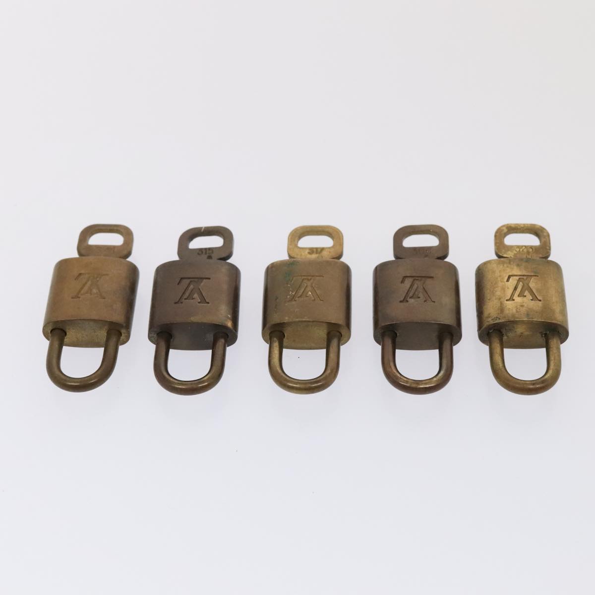 LOUIS VUITTON Padlock 10set metal Gold Tone LV Auth 89073