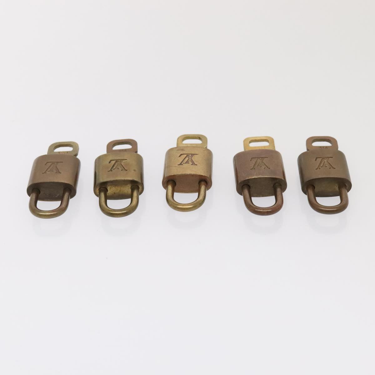 LOUIS VUITTON Padlock 10set metal Gold Tone LV Auth 89074