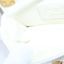 Christian Dior Dior Calo Micro Shoulder Bag Calfskin White Gold Auth 89081SV-20