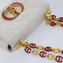 Christian Dior Dior Calo Micro Shoulder Bag Calfskin White Gold Auth 89081SV-6