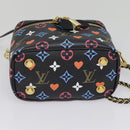 LOUIS VUITTON Monogram Game On Vanity PM Hand Bag Black M57482 LV Auth 89082SM-5