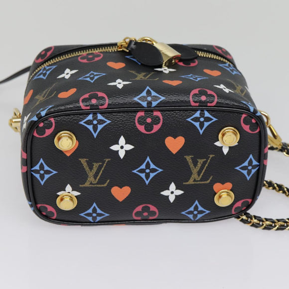 LOUIS VUITTON Monogram Game On Vanity PM Hand Bag Black M57482 LV Auth 89082SM