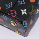 LOUIS VUITTON Monogram Game On Vanity PM Hand Bag Black M57482 LV Auth 89082SM-17
