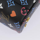 LOUIS VUITTON Monogram Game On Vanity PM Hand Bag Black M57482 LV Auth 89082SM-18