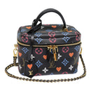 LOUIS VUITTON Monogram Game On Vanity PM Hand Bag Black M57482 LV Auth 89082SM-1
