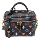 LOUIS VUITTON Monogram Game On Vanity PM Hand Bag Black M57482 LV Auth 89082SM-13