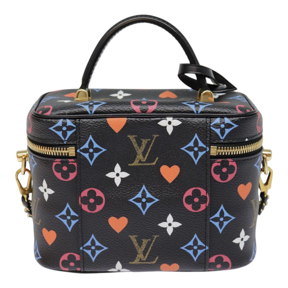 LOUIS VUITTON Monogram Game On Vanity PM Hand Bag Black M57482 LV Auth 89082SM