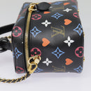 LOUIS VUITTON Monogram Game On Vanity PM Hand Bag Black M57482 LV Auth 89082SM-4