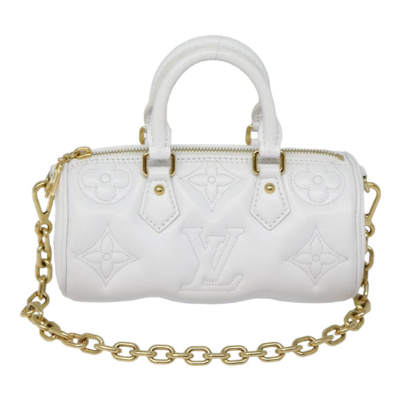 LOUIS VUITTON Bubble Glam Papillon BB Hand Bag Snow M59827 LV Auth 89083SA