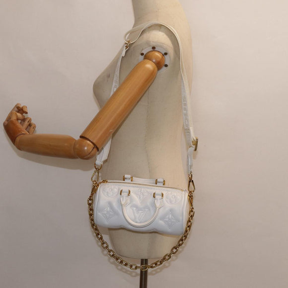 LOUIS VUITTON Bubble Glam Papillon BB Hand Bag Snow M59827 LV Auth 89083SA