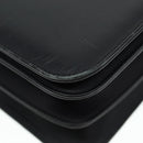 Salvatore Ferragamo Shoulder Bag Leather Black Gold Auth 89092-9