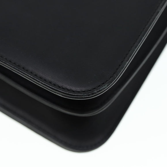 Salvatore Ferragamo Shoulder Bag Leather Black Gold Auth 89092