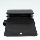 Salvatore Ferragamo Shoulder Bag Leather Black Gold Auth 89092-10