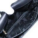 Salvatore Ferragamo Shoulder Bag Leather Black Gold Auth 89092-11