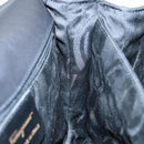 Salvatore Ferragamo Shoulder Bag Leather Black Gold Auth 89092-19