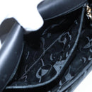 Salvatore Ferragamo Shoulder Bag Leather Black Gold Auth 89092-21