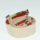 PRADA Hand Bag Nylon 2way Cream Silver Auth 89096-24