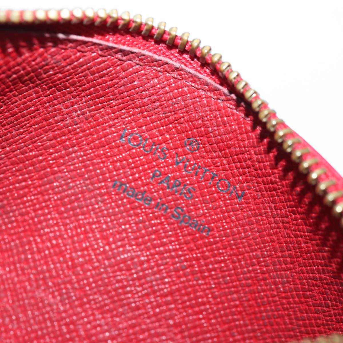 LOUIS VUITTON Epi Pochette Cles Coin Purse Red M63807 LV Auth 89105