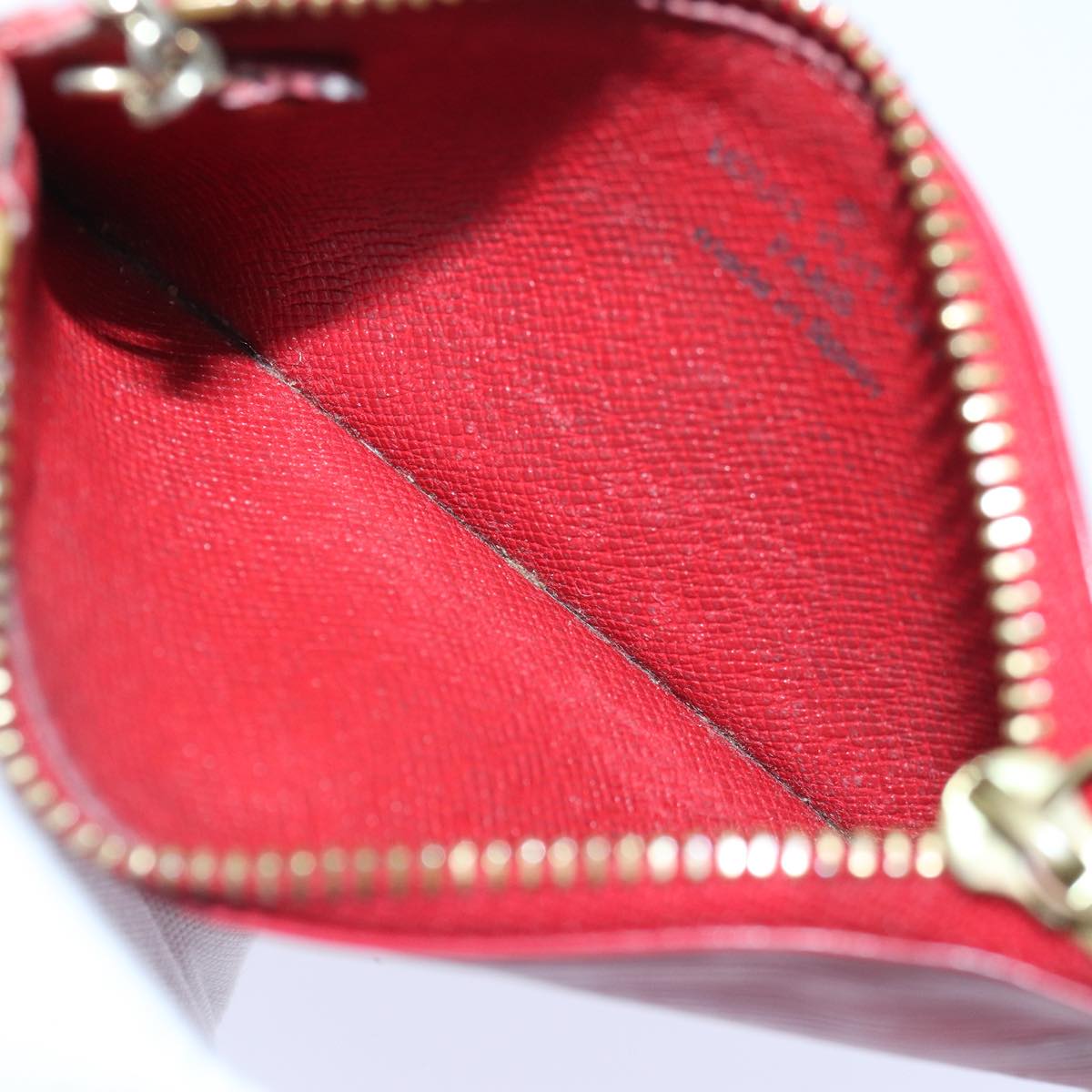 LOUIS VUITTON Epi Pochette Cles Coin Purse Red M63807 LV Auth 89105