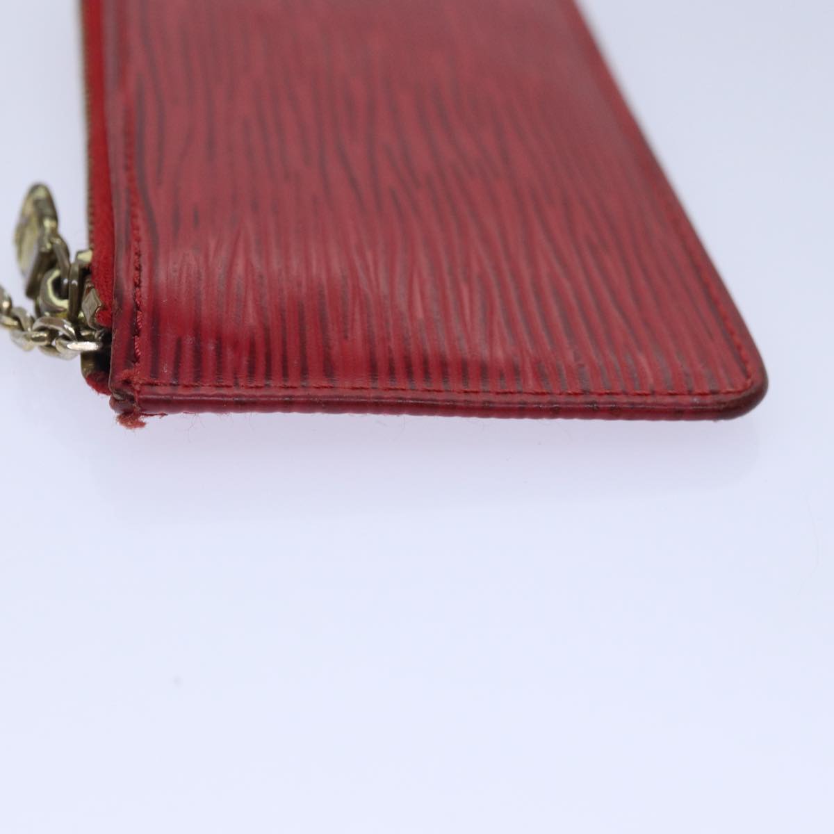 LOUIS VUITTON Epi Pochette Cles Coin Purse Red M63807 LV Auth 89105