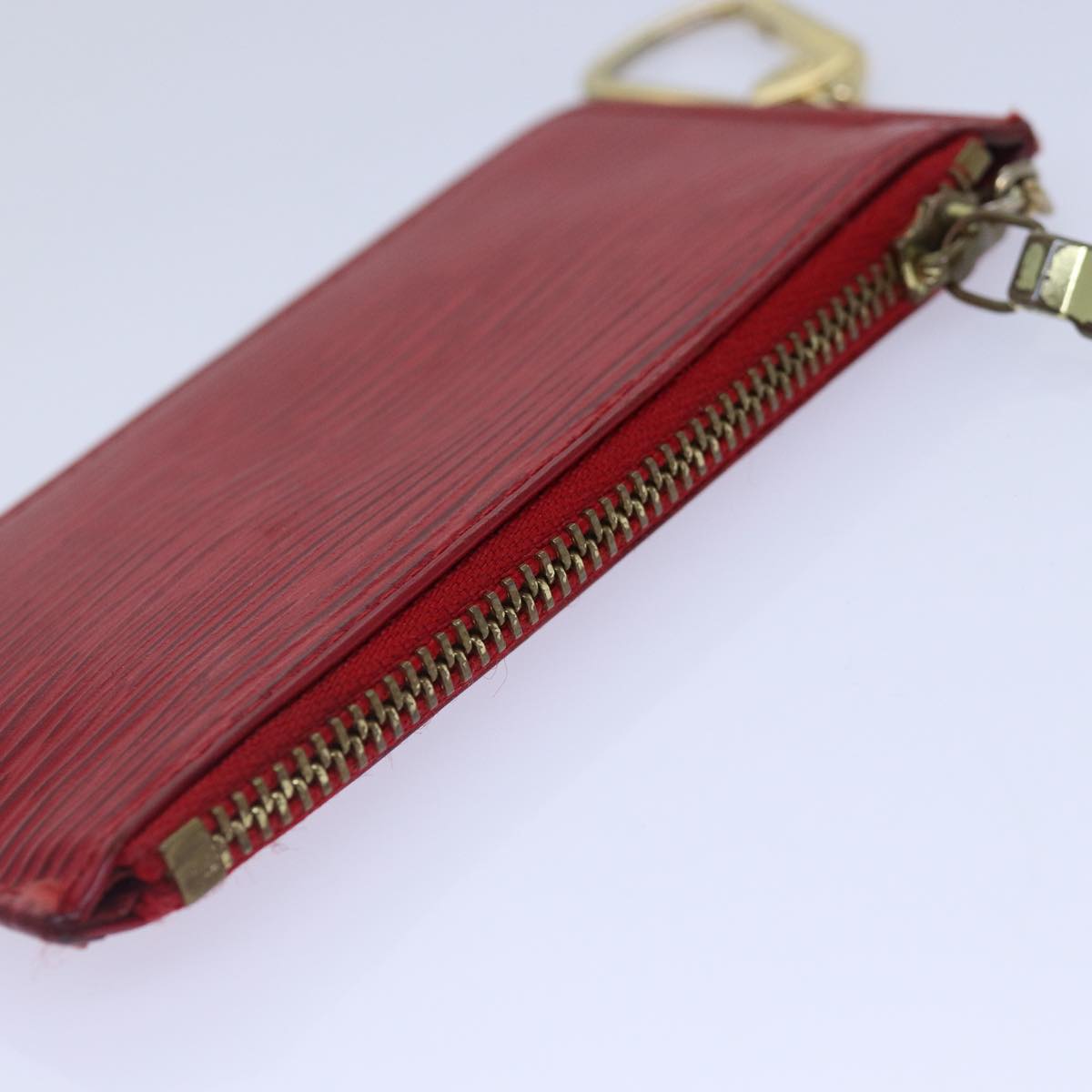 LOUIS VUITTON Epi Pochette Cles Coin Purse Red M63807 LV Auth 89105