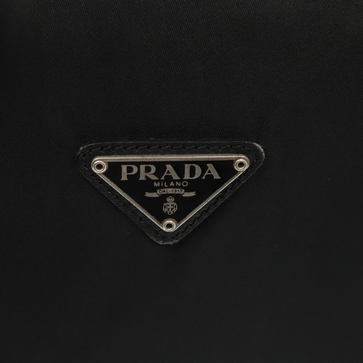 PRADA Business Bag Nylon 2way Black Silver Auth 89133