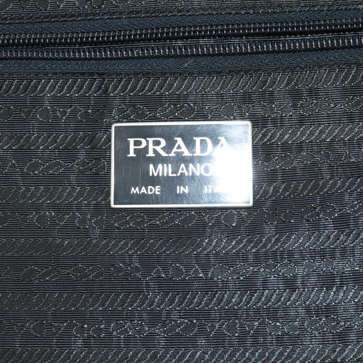 PRADA Business Bag Nylon 2way Black Silver Auth 89133