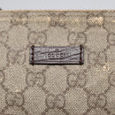 GUCCI GG Supreme Umhängetasche PVC Leder Beige Silber 141626 Auth 89139-17