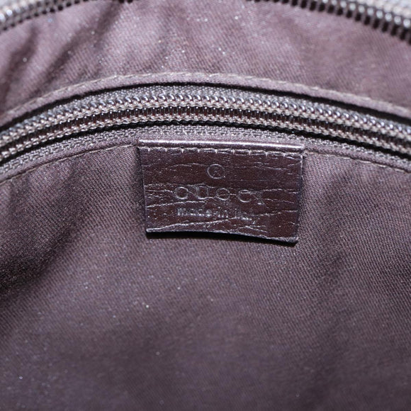 GUCCI GG Supreme Umhängetasche PVC Leder Beige Silber 141626 Auth 89139