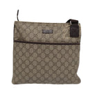 GUCCI GG Supreme Shoulder Bag PVC Leather Beige Silver 141626 Auth 89139-2