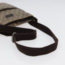 GUCCI GG Supreme Umhängetasche PVC Leder Beige Silber 141626 Auth 89139-6