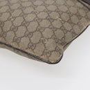 GUCCI GG Supreme Umhängetasche PVC Leder Beige Silber 141626 Auth 89139-8