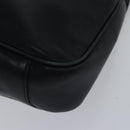 GUCCI Bamboo Shoulder Bag Leather 2way Black Gold 001 1638 2058 Auth 89140-14
