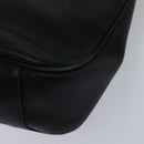 GUCCI Bamboo Shoulder Bag Leather 2way Black Gold 001 1638 2058 Auth 89140-16