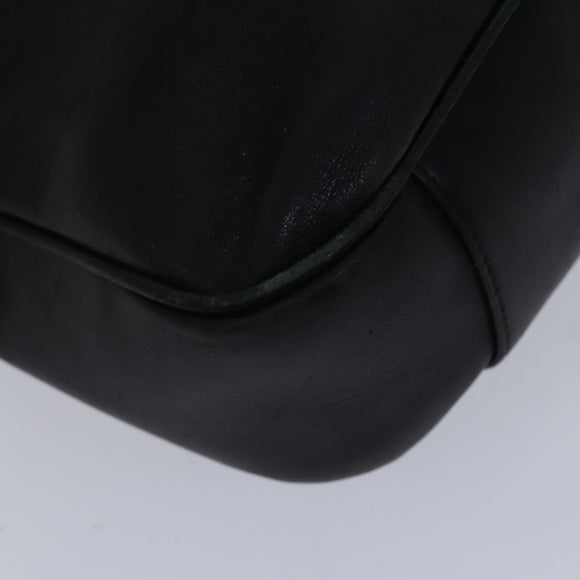 GUCCI Bambus Schultertasche Leder 2-Wege Schwarz Gold 001 1638 2058 Auth 89140