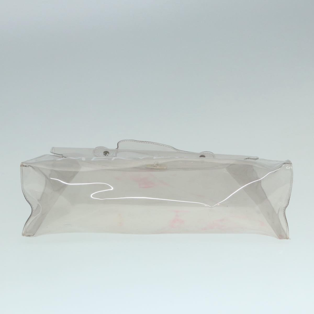 HERMES Vinyl Kelly Hand Bag Vinyl Clear Auth 89148