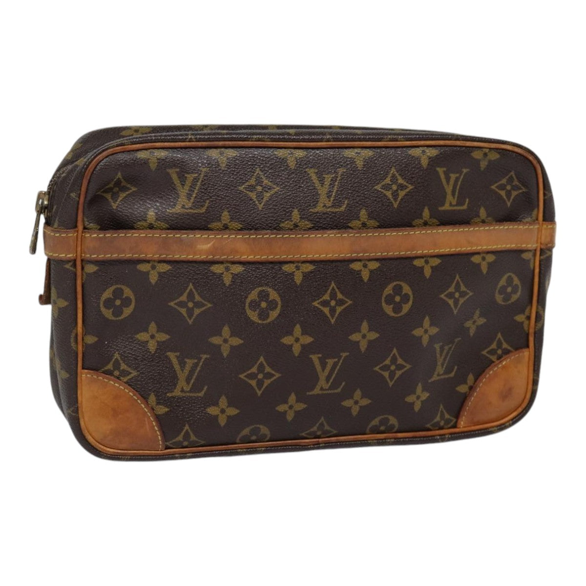 LOUIS VUITTON Monogram Compiegne 28 Clutch Bag M51845 LV Auth 89172