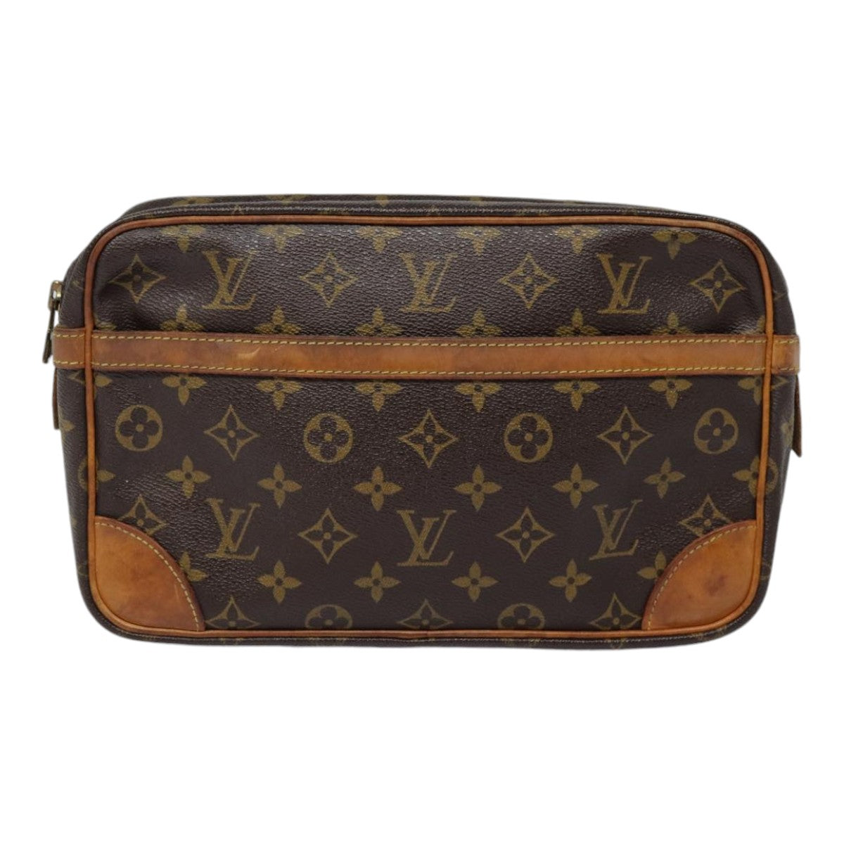 LOUIS VUITTON Monogram Compiegne 28 Clutch Bag M51845 LV Auth 89172