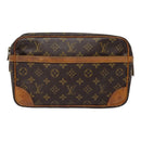 LOUIS VUITTON Monogram Compiegne 28 Clutch Bag M51845 LV Auth 89172-13
