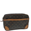 LOUIS VUITTON Monogram Compiegne 28 Clutch Bag M51845 LV Auth 89178-1