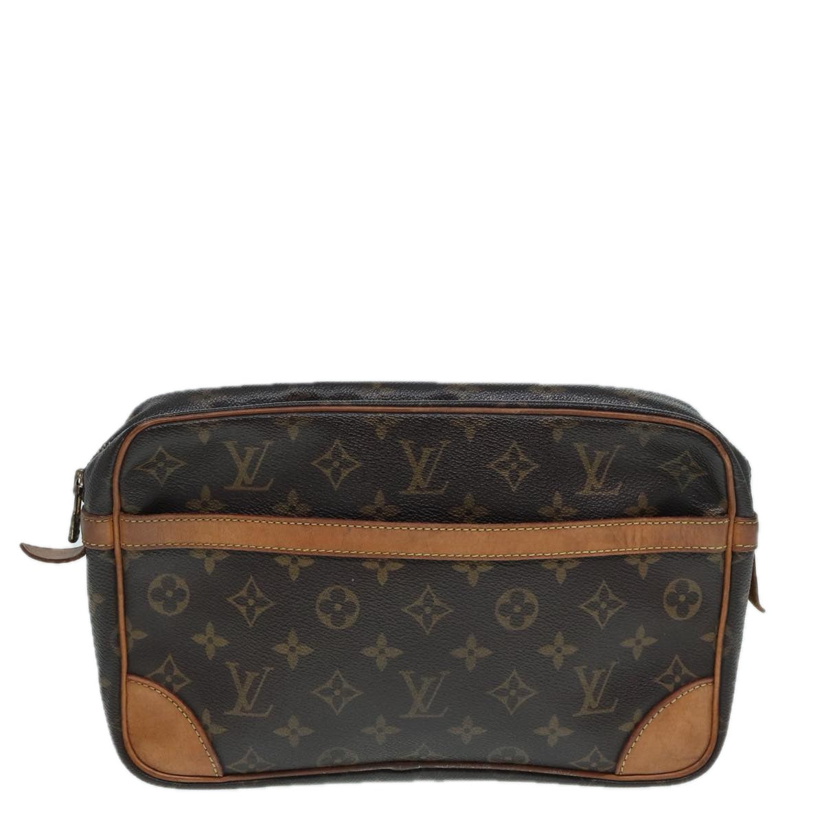 LOUIS VUITTON Monogram Compiegne 28 Clutch Bag M51845 LV Auth 89178