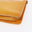 LOUIS VUITTON Vernis Lexington Accessory Pouch Lime Yellow M91058 LV Auth 89184-10