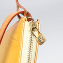 LOUIS VUITTON Vernis Lexington Accessory Pouch Lime Yellow M91058 LV Auth 89184-18
