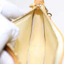 LOUIS VUITTON Vernis Lexington Accessory Pouch Lime Yellow M91058 LV Auth 89184-20