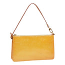 LOUIS VUITTON Vernis Lexington Accessory Pouch Lime Yellow M91058 LV Auth 89184-1
