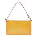 LOUIS VUITTON Vernis Lexington Accessory Pouch Lime Yellow M91058 LV Auth 89184-13