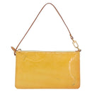 LOUIS VUITTON Vernis Lexington Accessory Pouch Lime Yellow M91058 LV Auth 89184-13