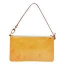 LOUIS VUITTON Vernis Lexington Accessory Pouch Lime Yellow M91058 LV Auth 89184-2