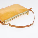 LOUIS VUITTON Vernis Lexington Accessory Pouch Lime Yellow M91058 LV Auth 89184-8