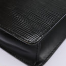 LOUIS VUITTON Epi Pochette Homme Clutch Tasche Schwarz Noir M52522 LV Auth 89187-16